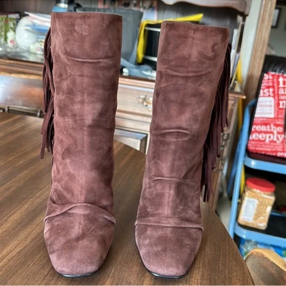 Giuseppe Zanotti Alabama Fringe Suede Boots 39.5 - Picture 8 of 11